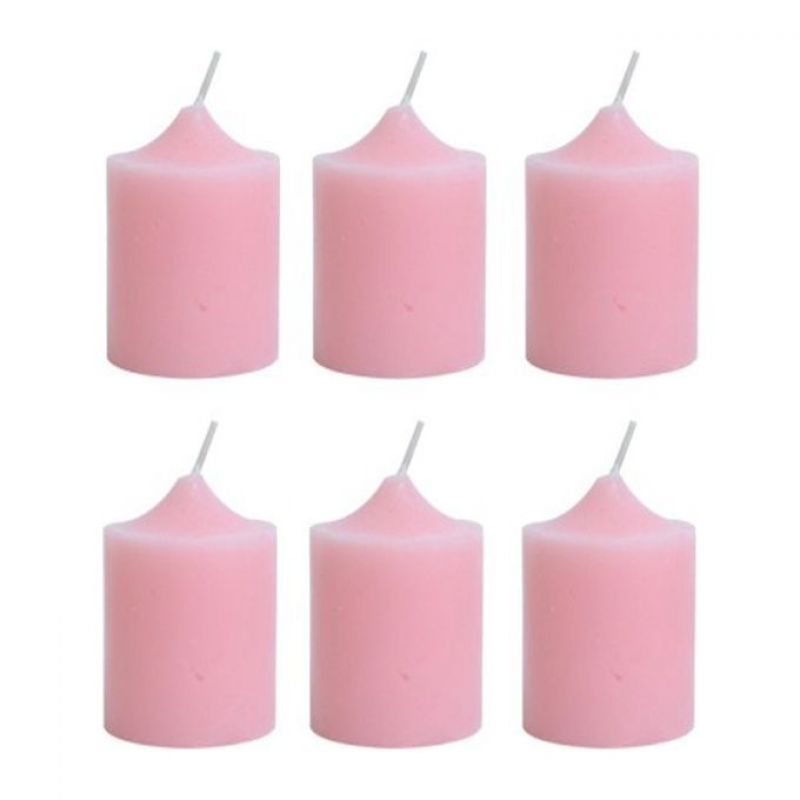 Pack Of 12 Pink Scented Tea Light Candles